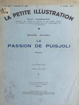 cover image of La passion de Puisjoli